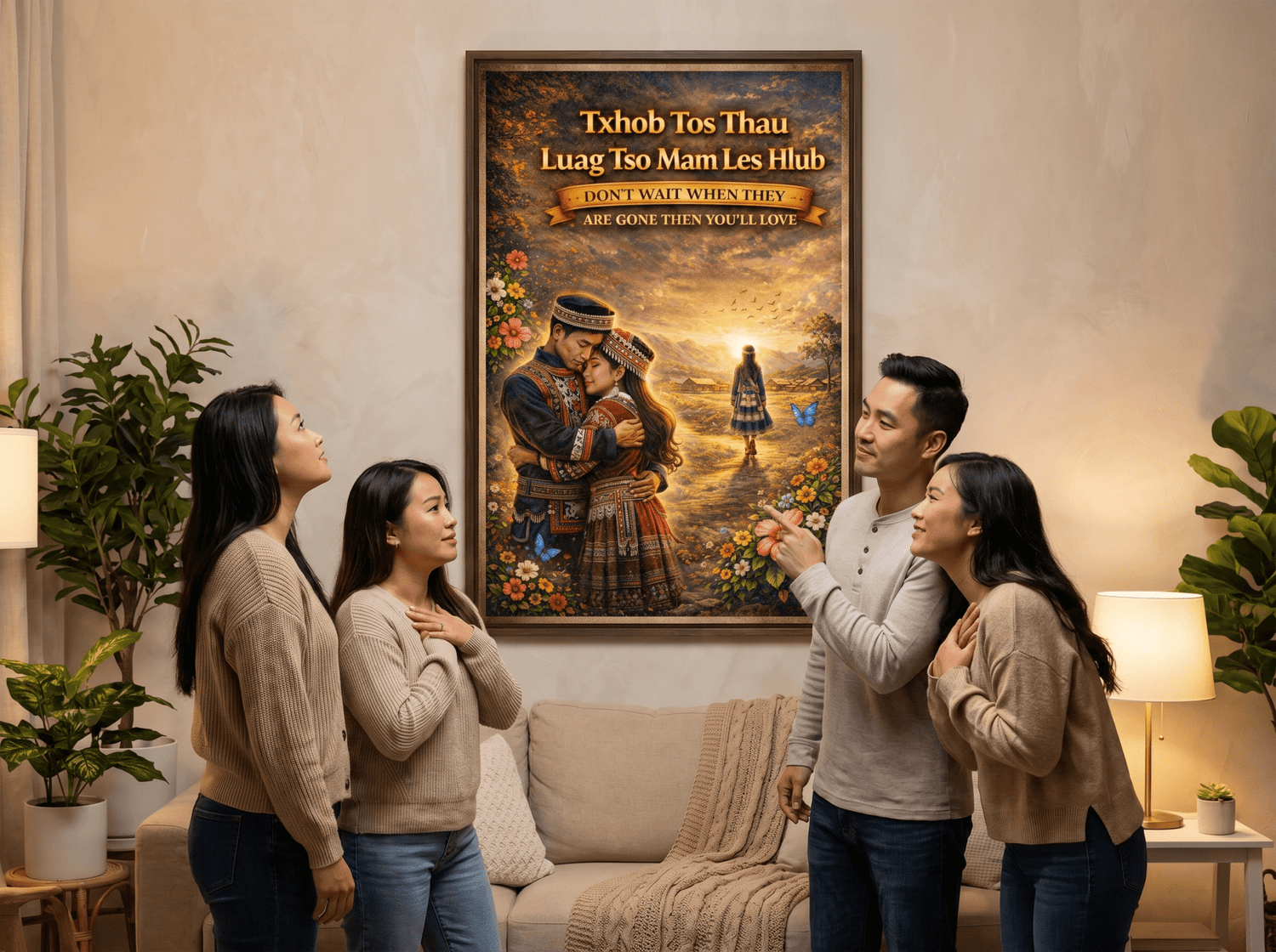 Hmong Love — Matte Vertical Wall Art - Peb Yuav Ua Tau Co.