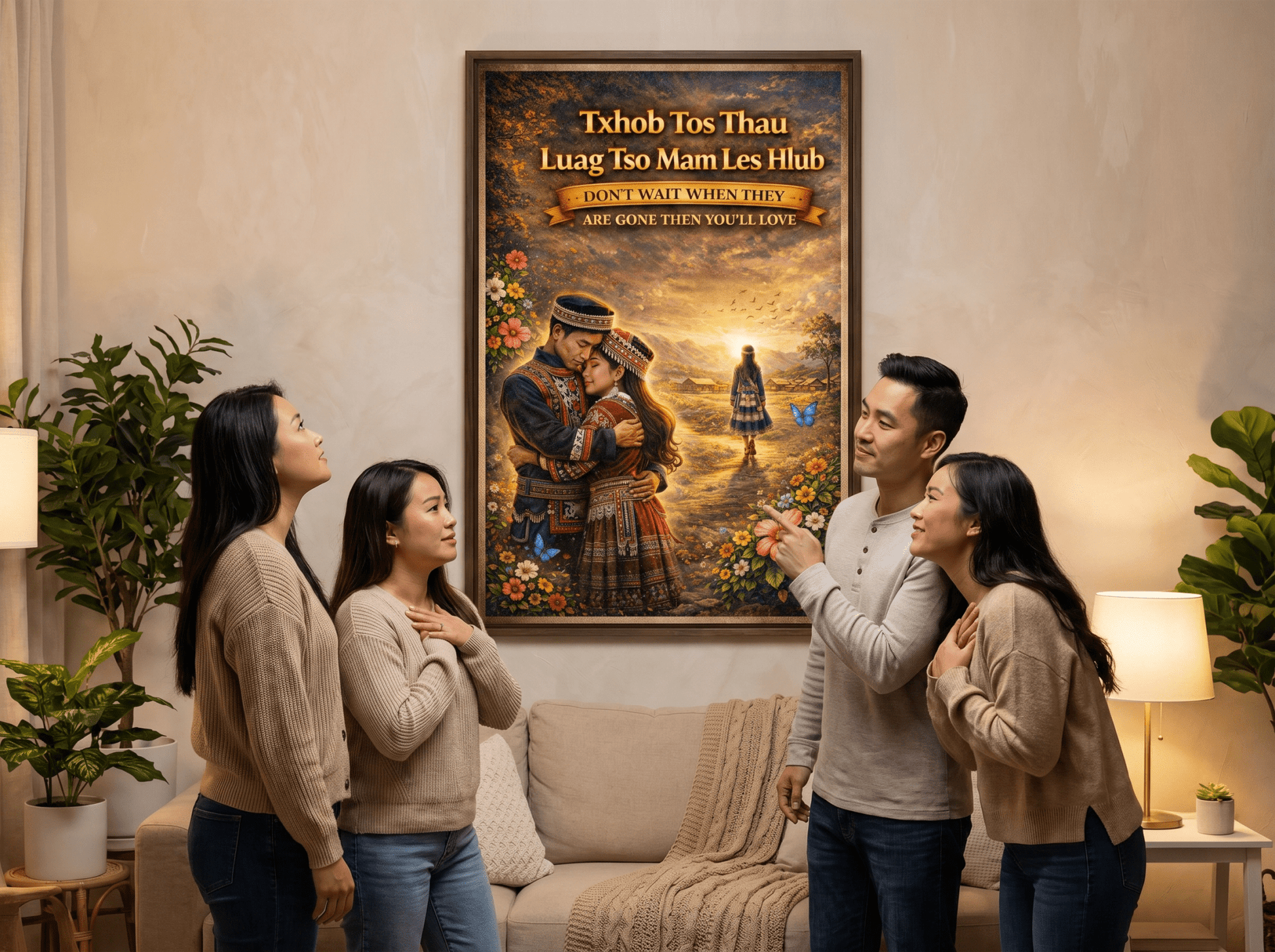 Hmong Love — Matte Vertical Wall Art - Peb Yuav Ua Tau Co.
