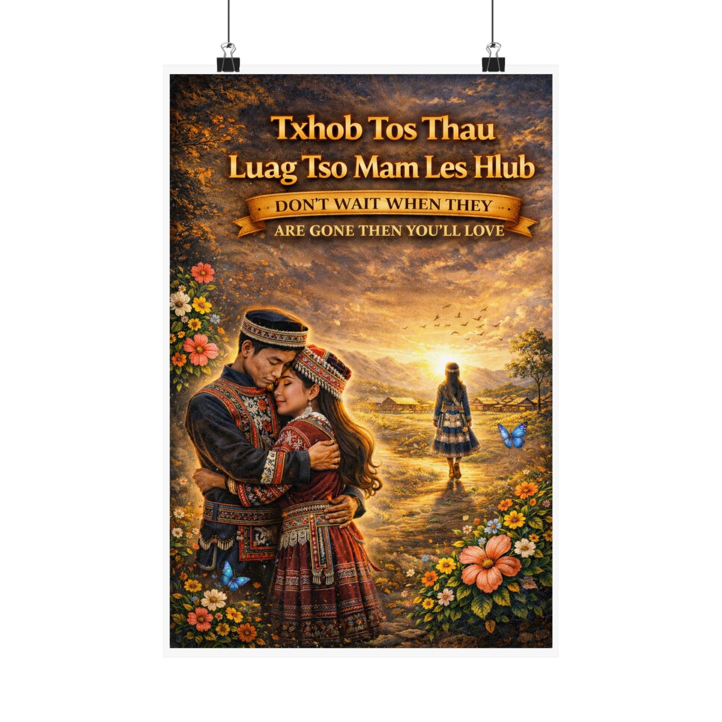 Hmong Love Poster — Matte Vertical Wall Art - Peb Yuav Ua Tau Co.