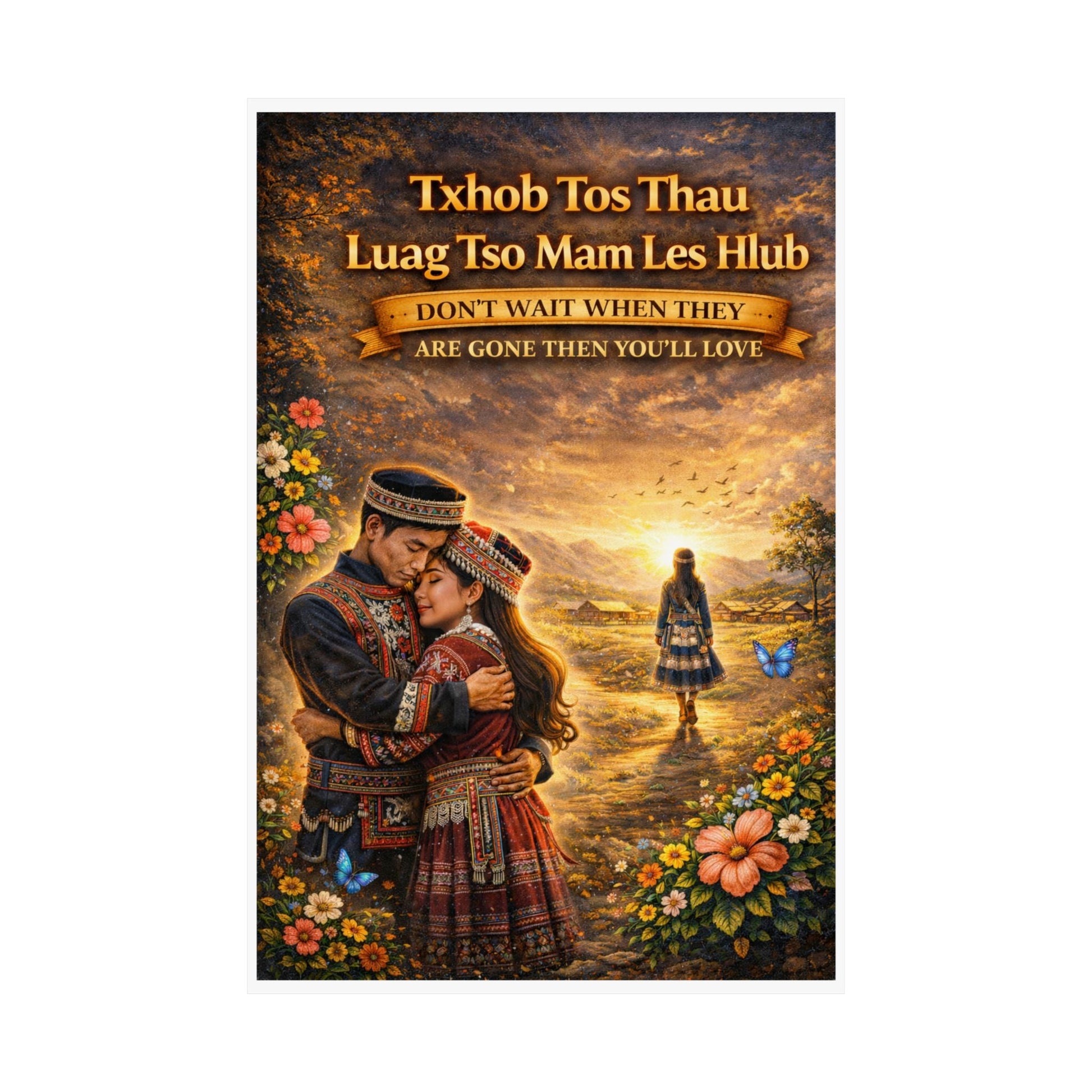 Hmong Love Poster — Matte Vertical Wall Art - Peb Yuav Ua Tau Co.