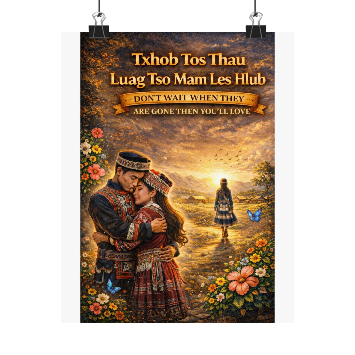Hmong Love Poster — Matte Vertical Wall Art - Peb Yuav Ua Tau Co.