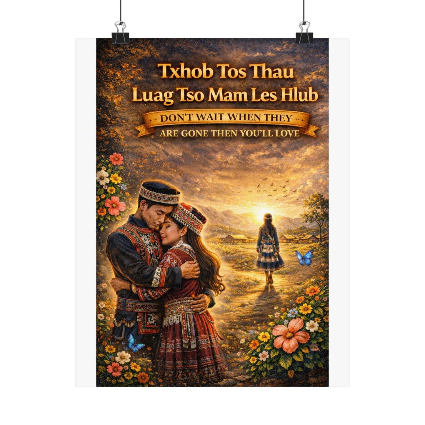 Hmong Love Poster — Matte Vertical Wall Art - Peb Yuav Ua Tau Co.