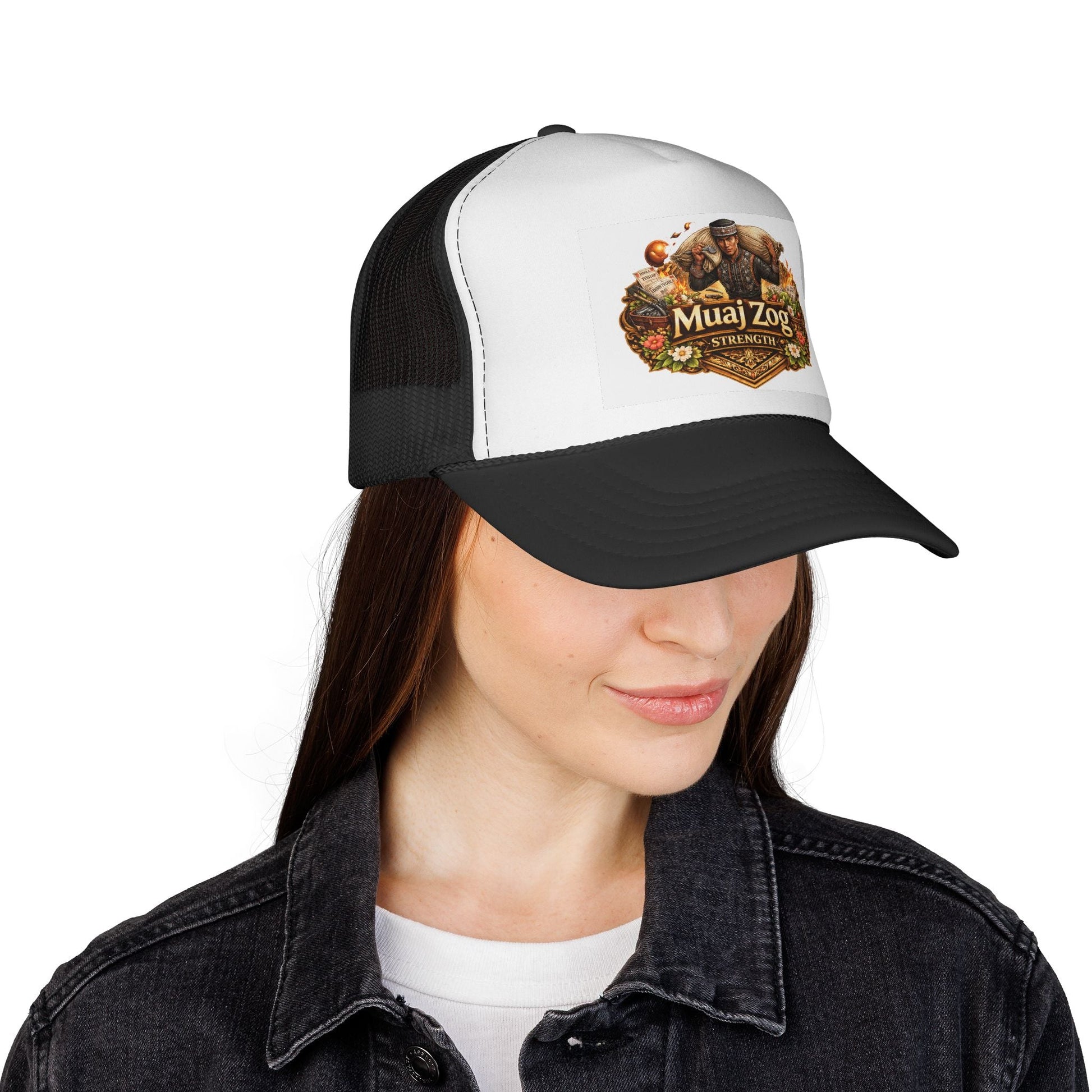 Hmong Strength Trucker Hat – Wear Your Roots - Peb Yuav Ua Tau Co.