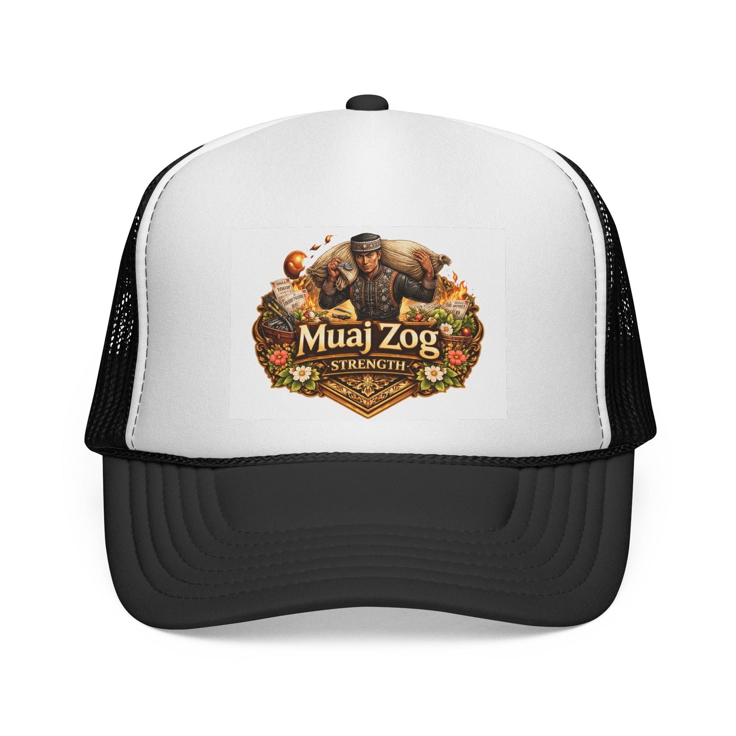 Hmong Strength Trucker Hat – Wear Your Roots - Peb Yuav Ua Tau Co.
