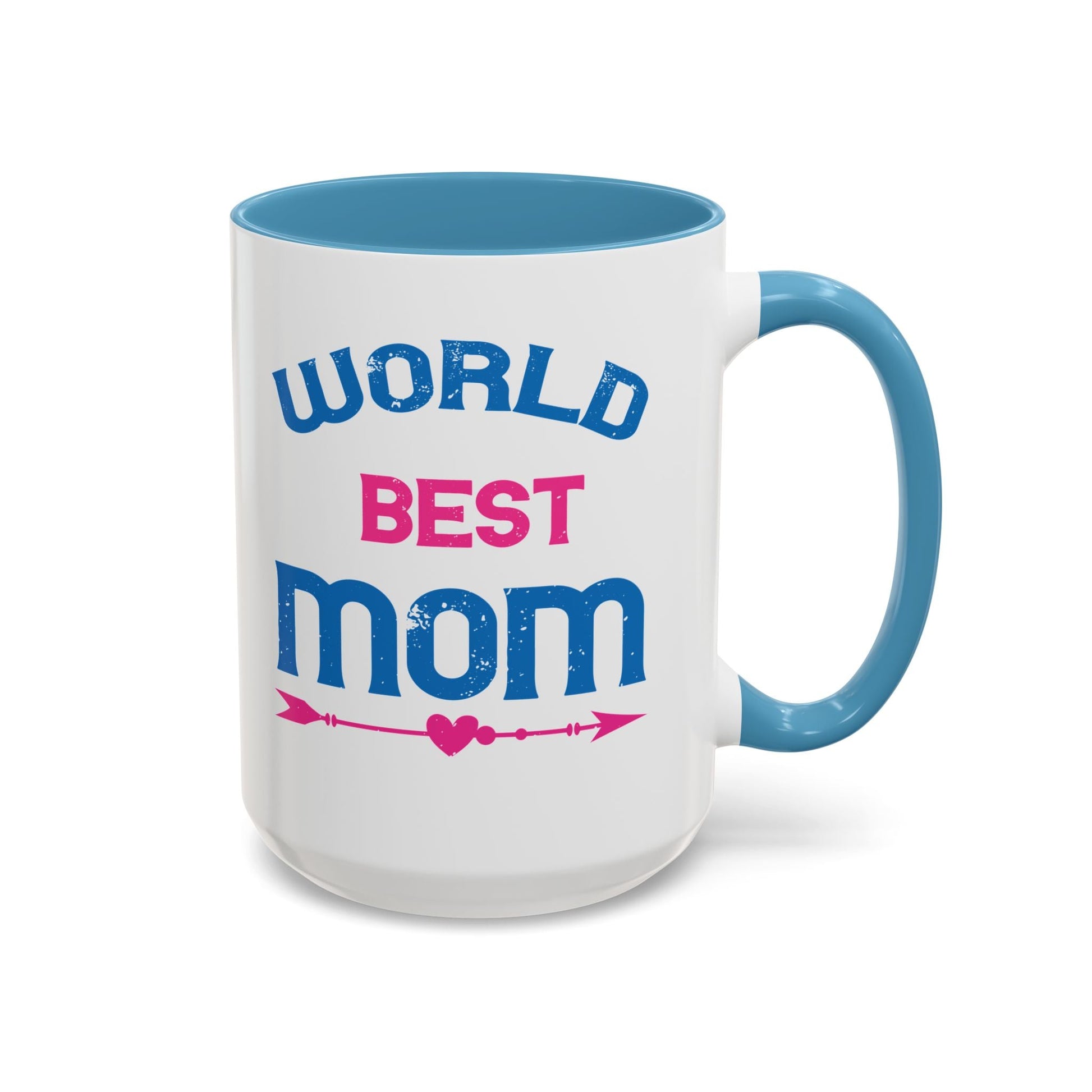 World's Best Mom Accent Coffee Mug - 11oz/15oz Ceramics Gift (Mother's Day, Birthday) - Peb Yuav Ua Tau Co.