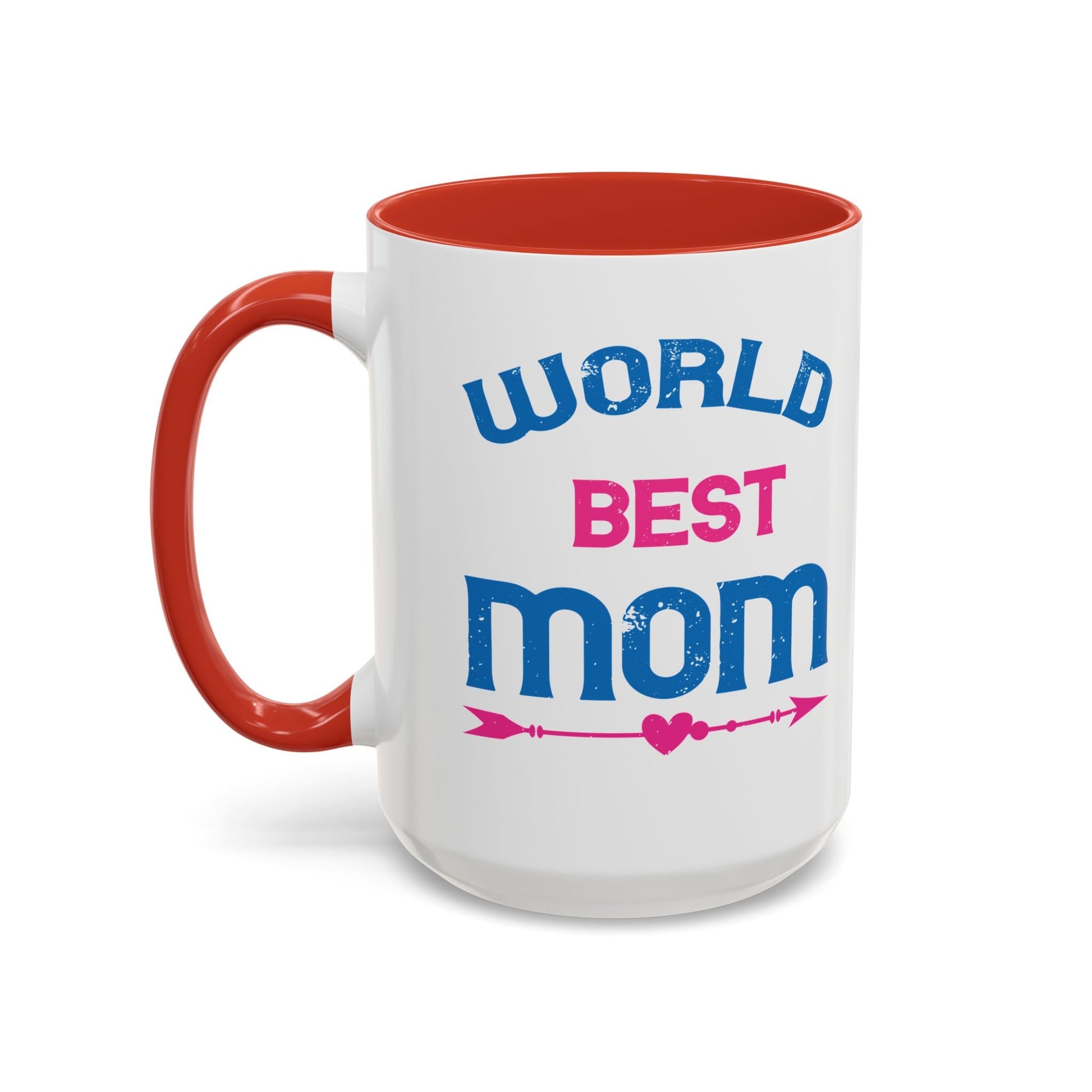 World's Best Mom Accent Coffee Mug - 11oz/15oz Ceramics Gift (Mother's Day, Birthday) - Peb Yuav Ua Tau Co.