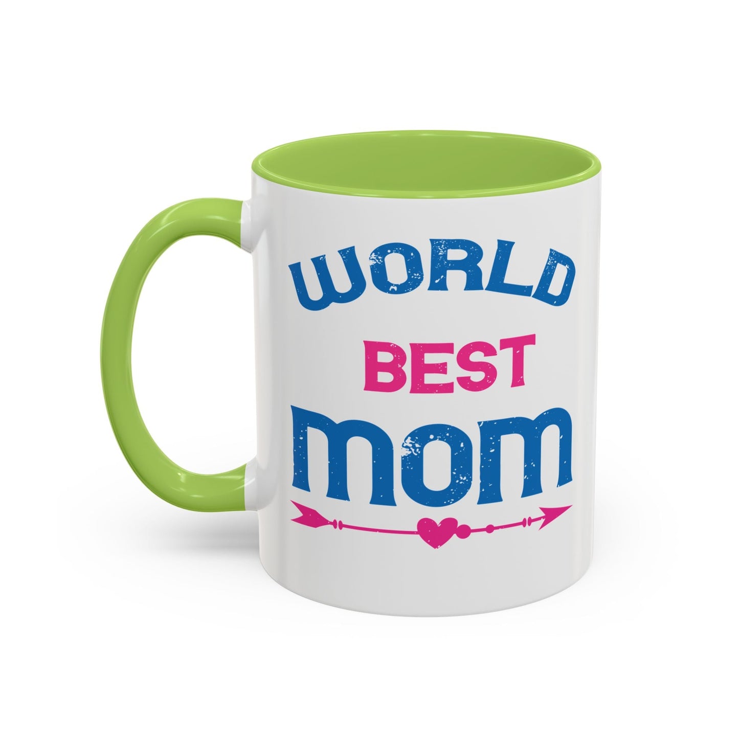 World's Best Mom Accent Coffee Mug - 11oz/15oz Ceramics Gift (Mother's Day, Birthday) - Peb Yuav Ua Tau Co.