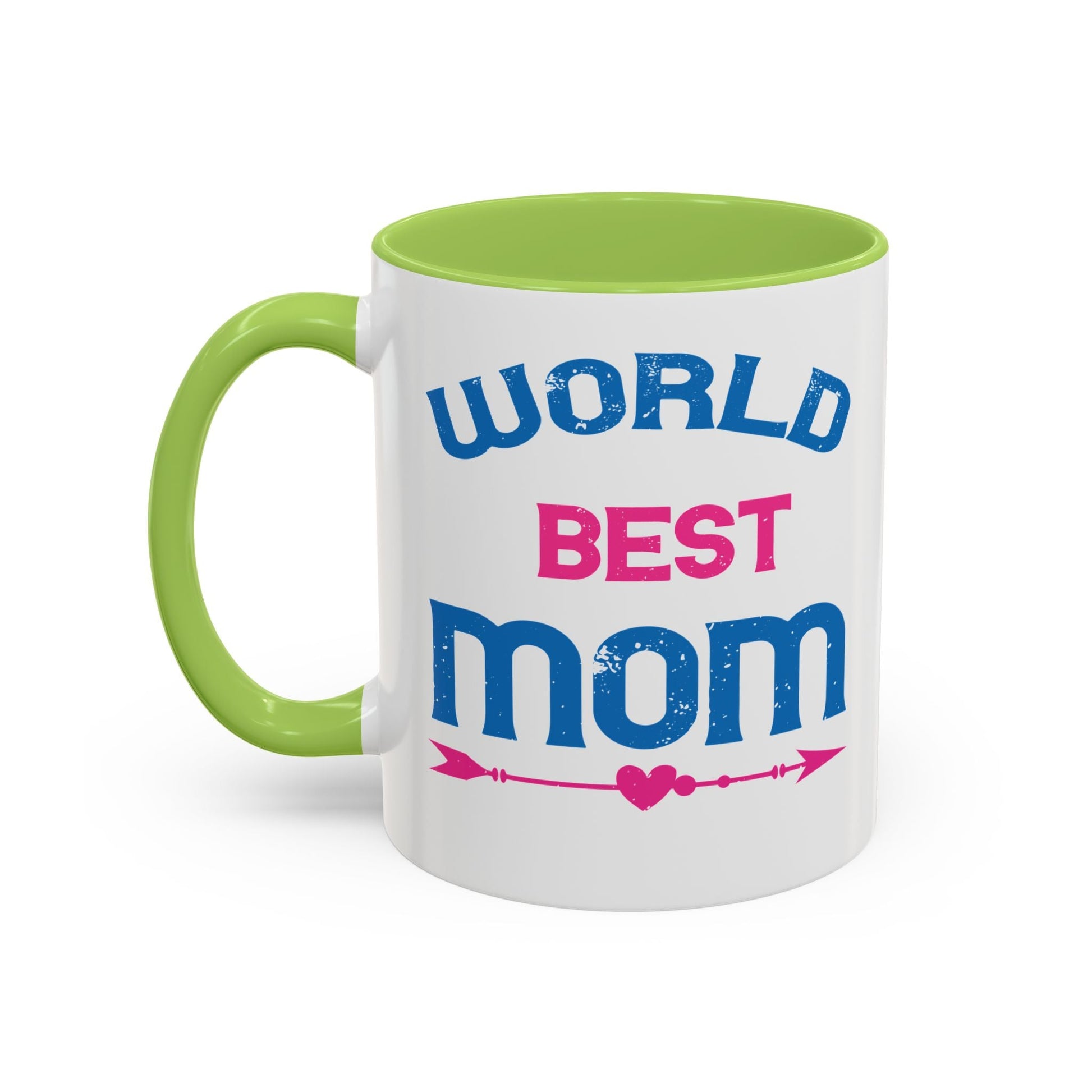 World's Best Mom Accent Coffee Mug - 11oz/15oz Ceramics Gift (Mother's Day, Birthday) - Peb Yuav Ua Tau Co.
