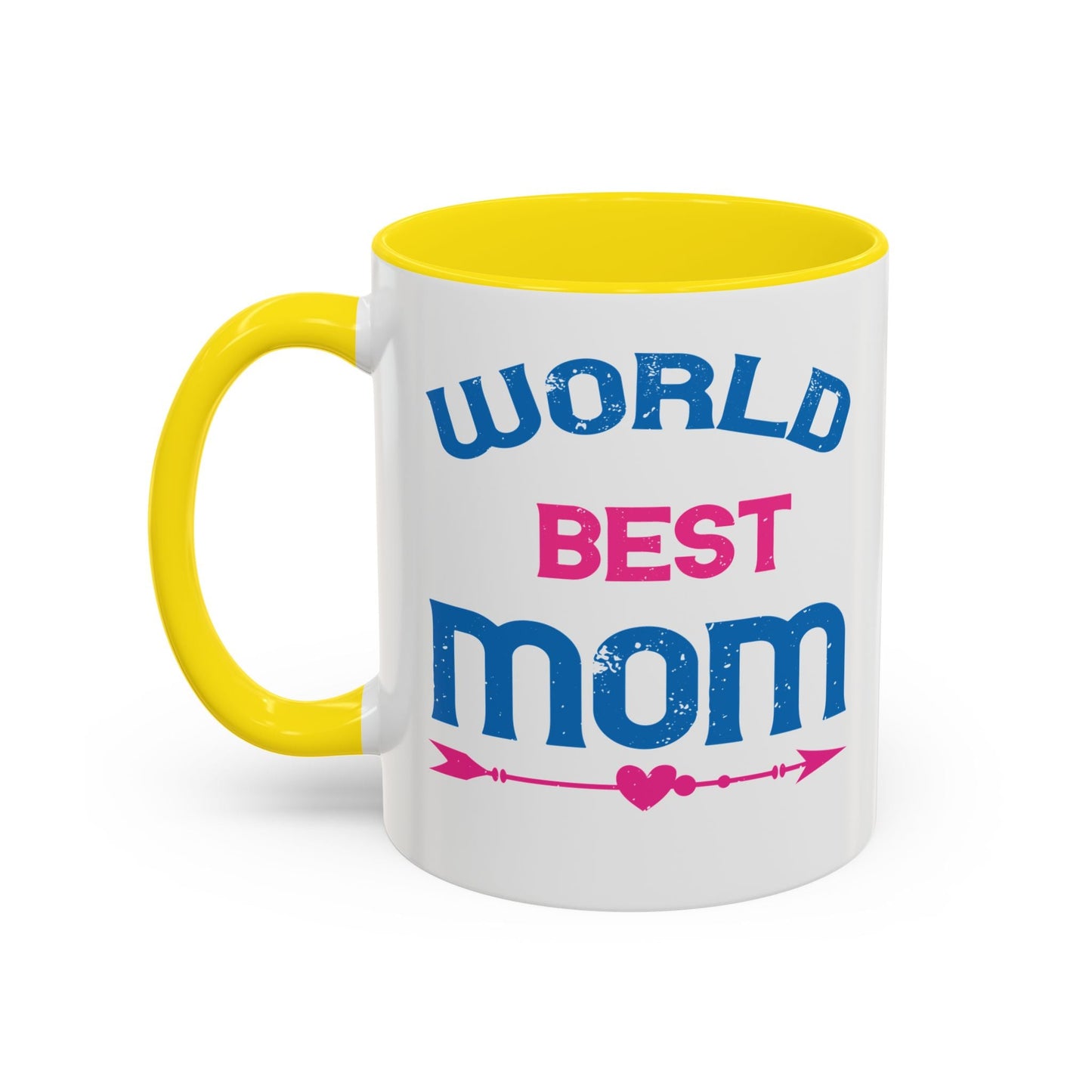 World's Best Mom Accent Coffee Mug - 11oz/15oz Ceramics Gift (Mother's Day, Birthday) - Peb Yuav Ua Tau Co.