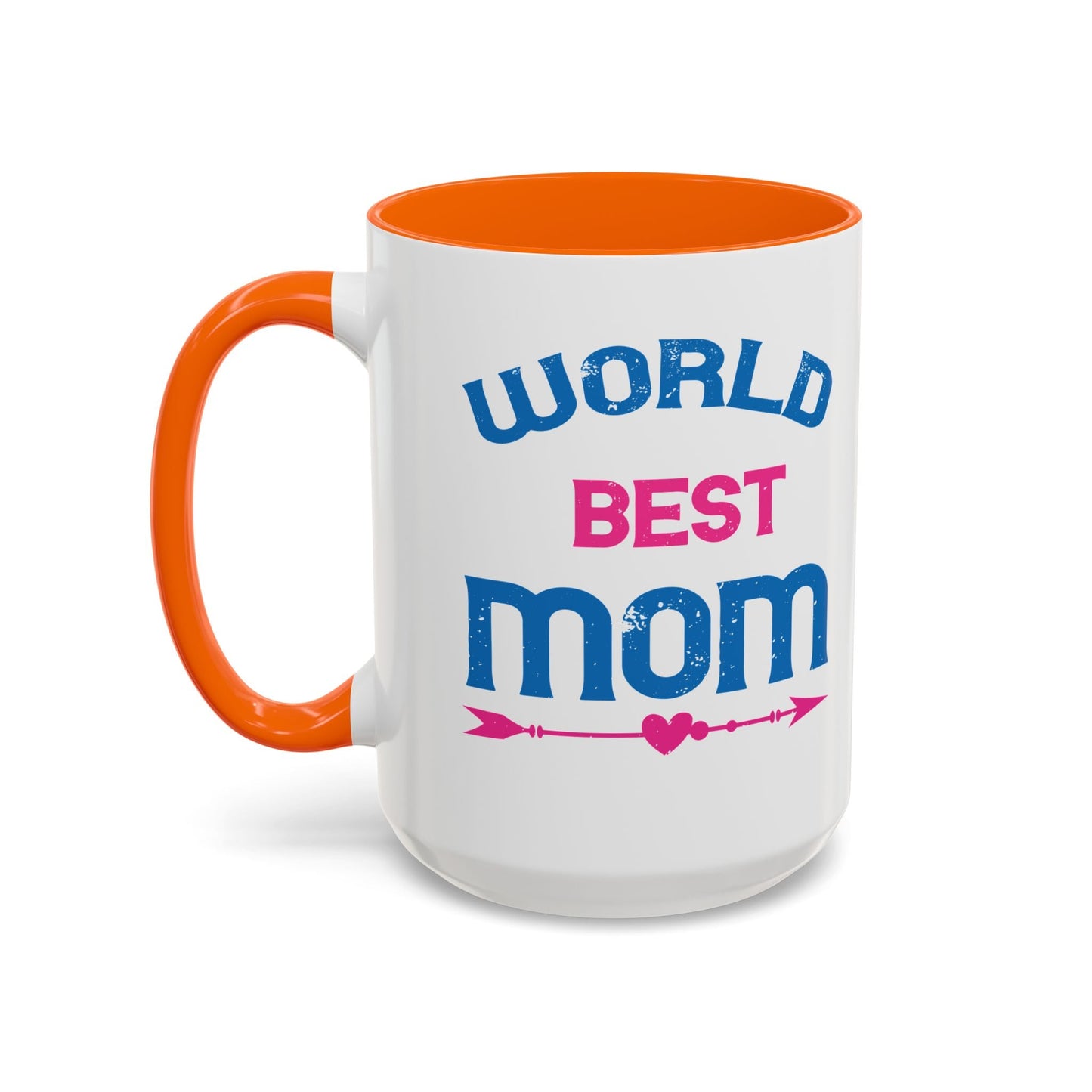 World's Best Mom Accent Coffee Mug - 11oz/15oz Ceramics Gift (Mother's Day, Birthday) - Peb Yuav Ua Tau Co.
