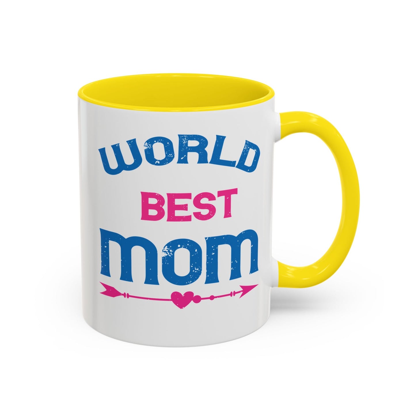 World's Best Mom Accent Coffee Mug - 11oz/15oz Ceramics Gift (Mother's Day, Birthday) - Peb Yuav Ua Tau Co.