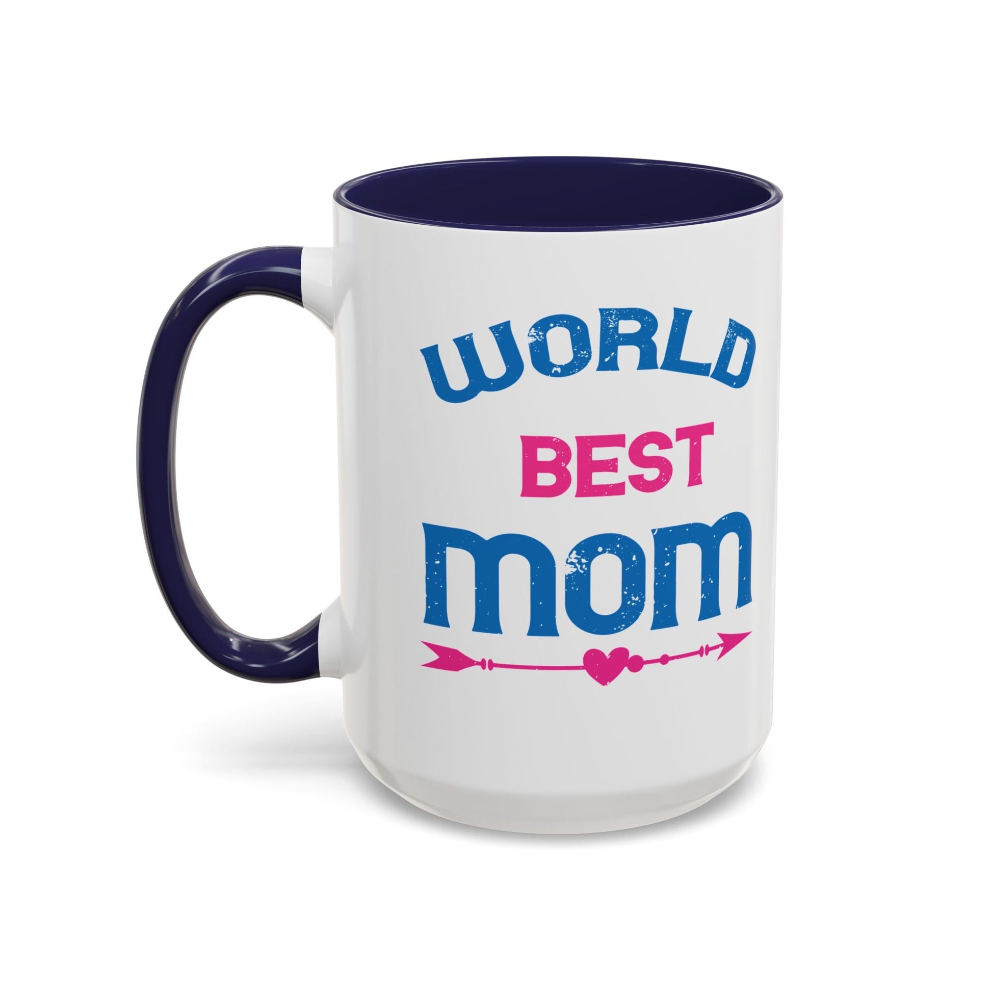 World's Best Mom Accent Coffee Mug - 11oz/15oz Ceramics Gift (Mother's Day, Birthday) - Peb Yuav Ua Tau Co.