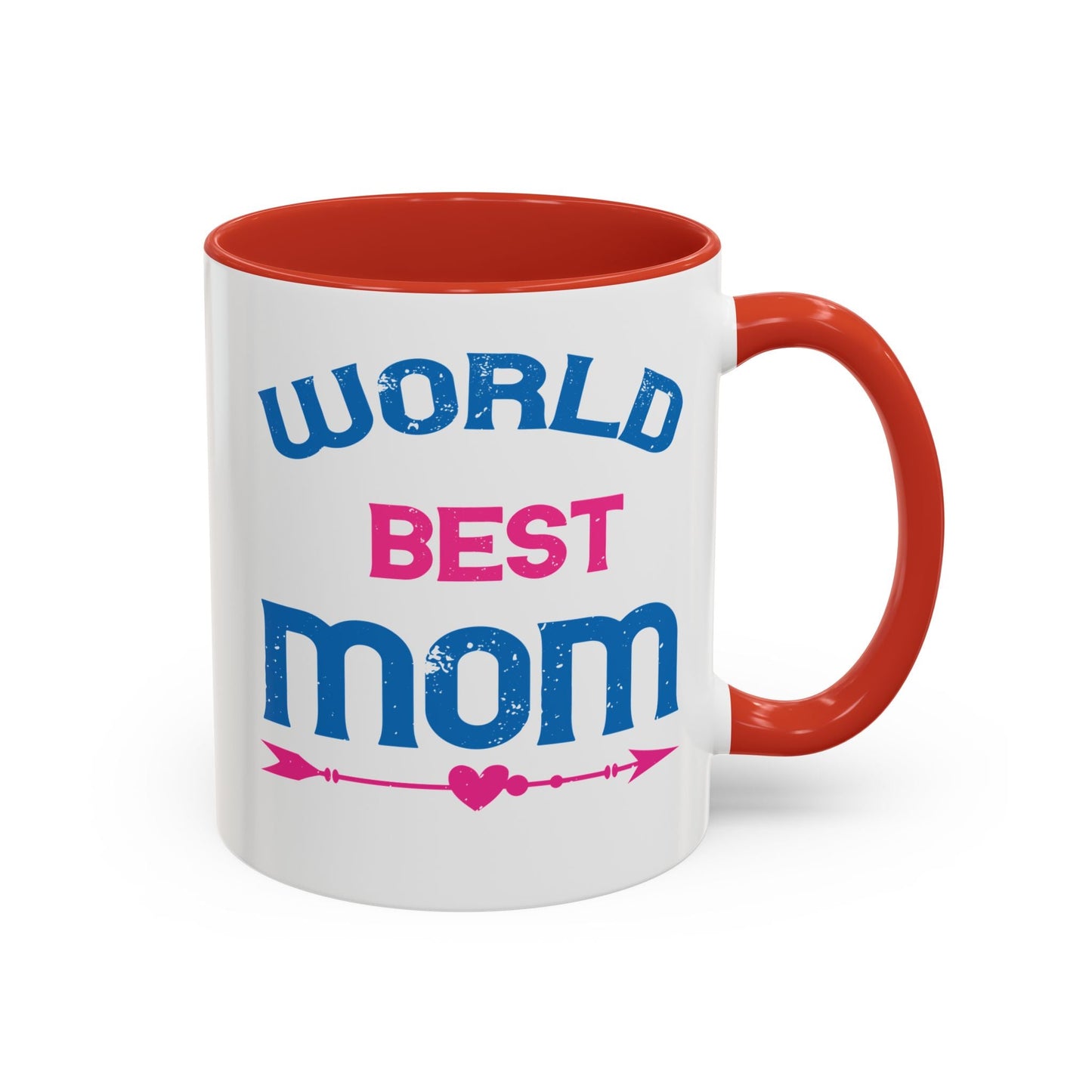 World's Best Mom Accent Coffee Mug - 11oz/15oz Ceramics Gift (Mother's Day, Birthday) - Peb Yuav Ua Tau Co.