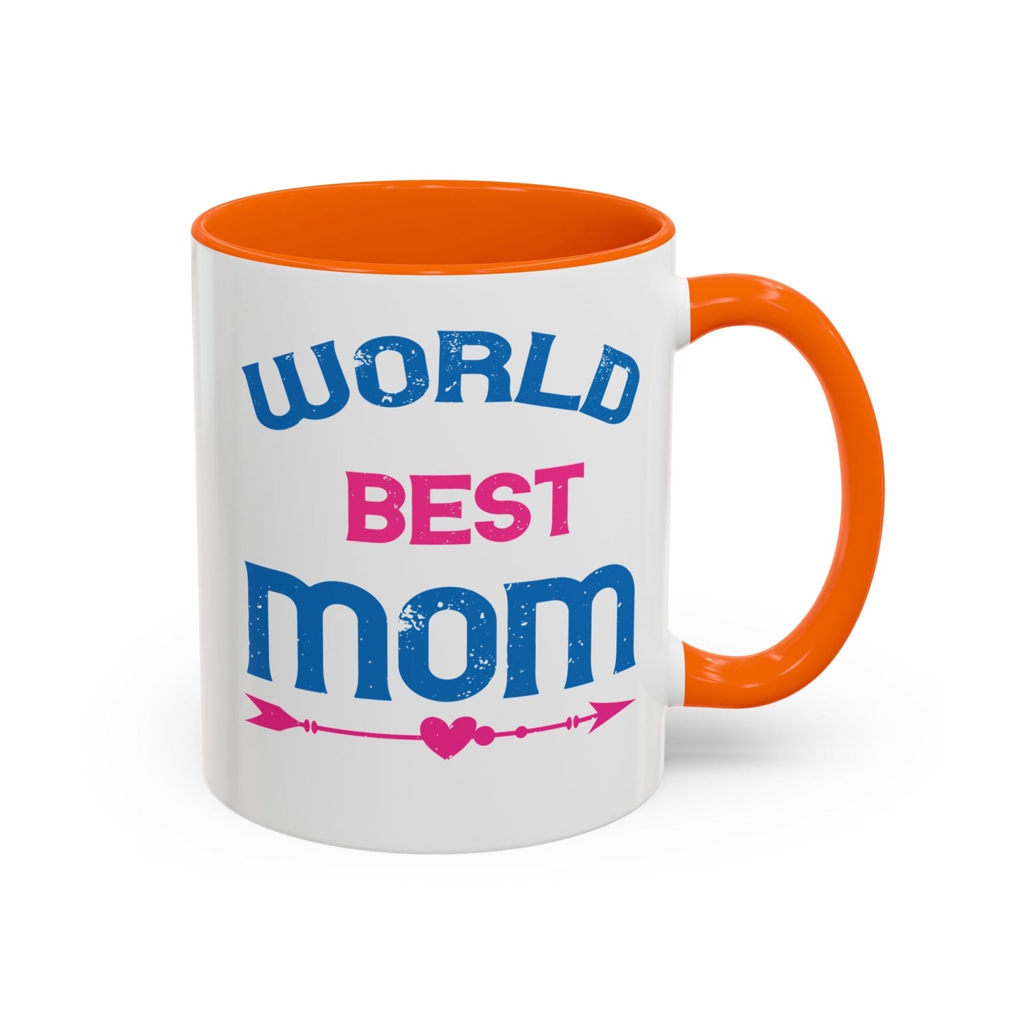 World's Best Mom Accent Coffee Mug - 11oz/15oz Ceramics Gift (Mother's Day, Birthday) - Peb Yuav Ua Tau Co.