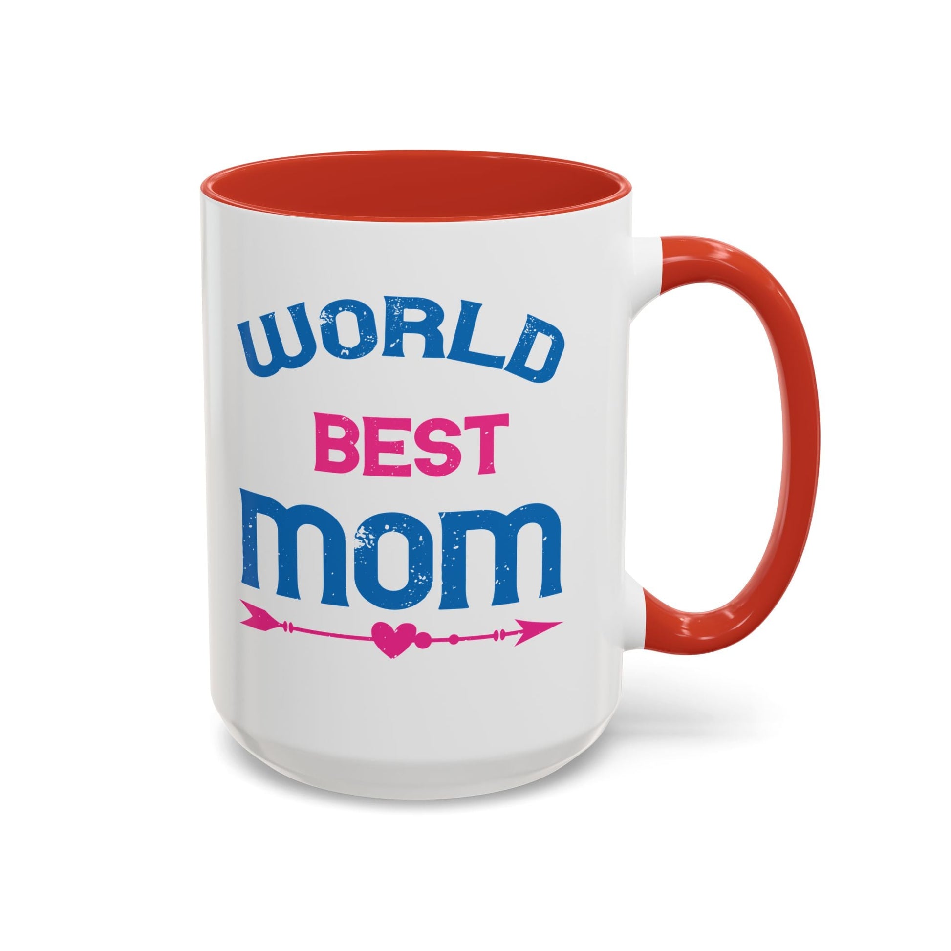 World's Best Mom Accent Coffee Mug - 11oz/15oz Ceramics Gift (Mother's Day, Birthday) - Peb Yuav Ua Tau Co.
