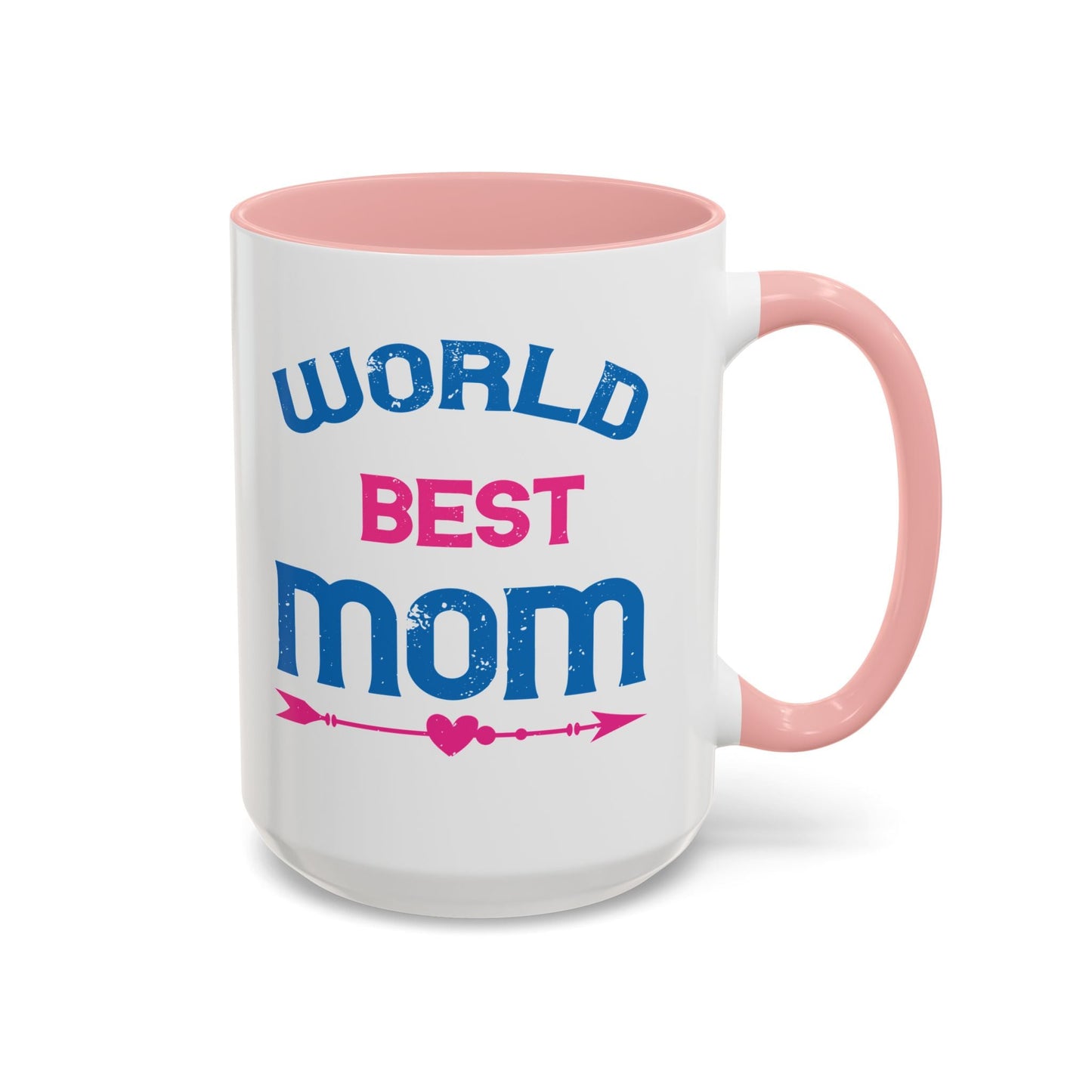 World's Best Mom Accent Coffee Mug - 11oz/15oz Ceramics Gift (Mother's Day, Birthday) - Peb Yuav Ua Tau Co.