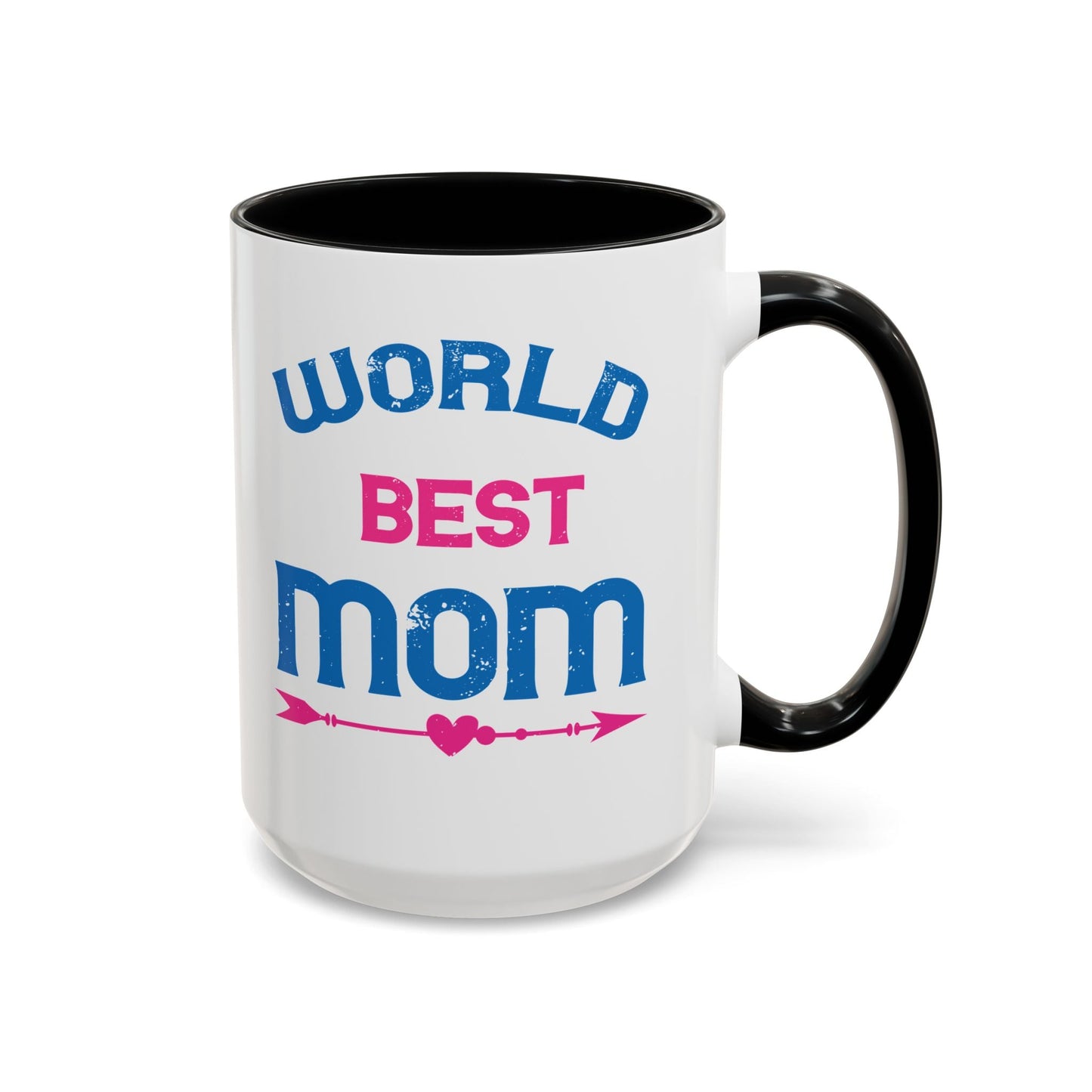 World's Best Mom Accent Coffee Mug - 11oz/15oz Ceramics Gift (Mother's Day, Birthday) - Peb Yuav Ua Tau Co.