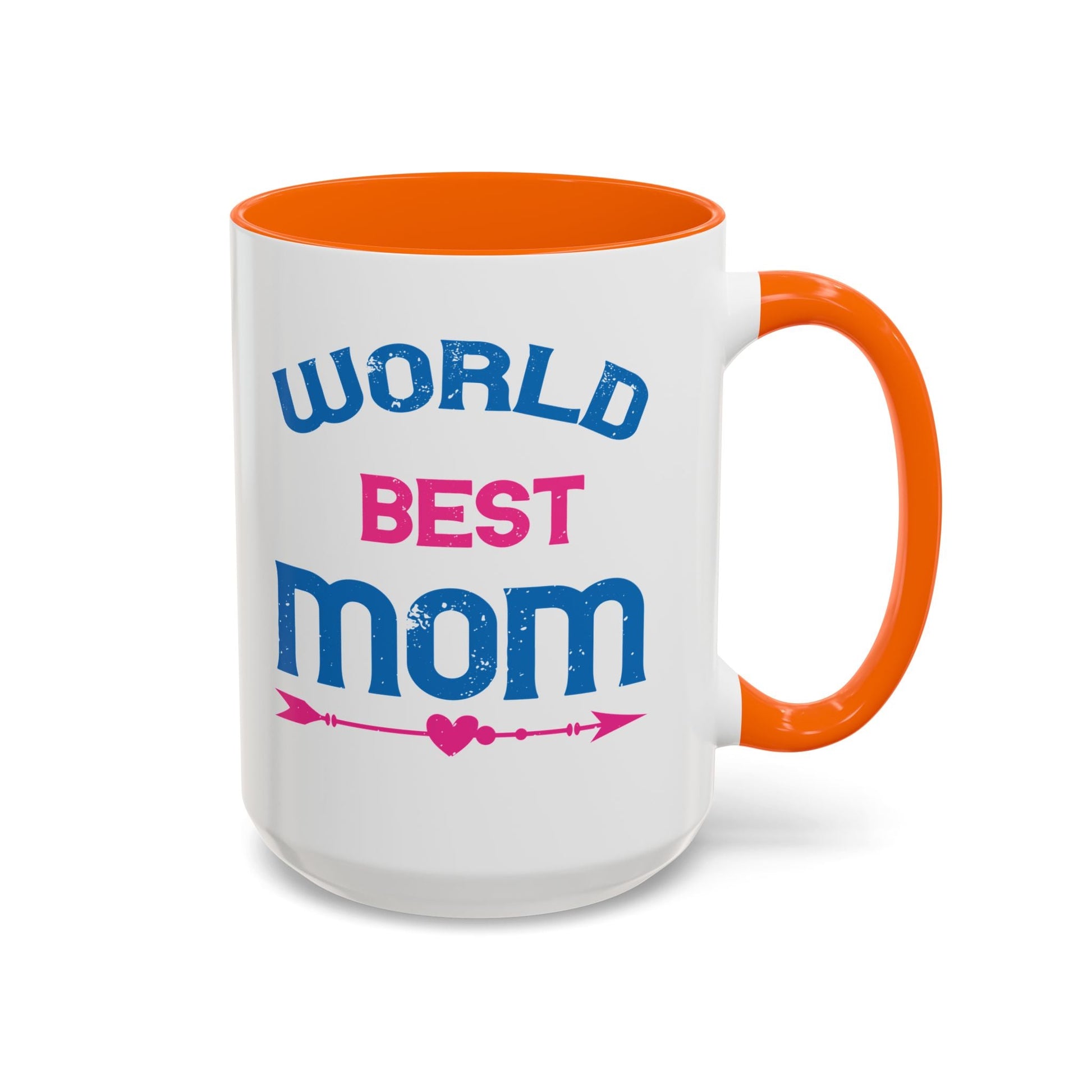 World's Best Mom Accent Coffee Mug - 11oz/15oz Ceramics Gift (Mother's Day, Birthday) - Peb Yuav Ua Tau Co.