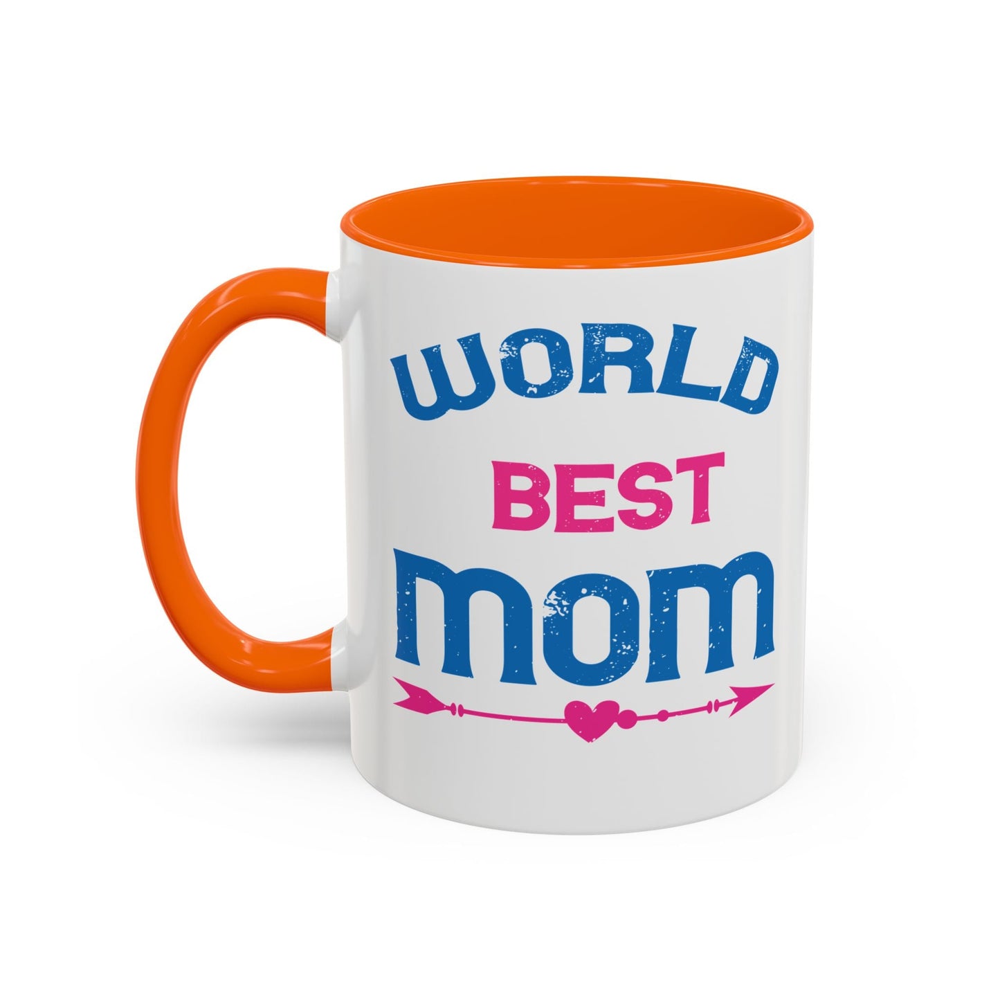 World's Best Mom Accent Coffee Mug - 11oz/15oz Ceramics Gift (Mother's Day, Birthday) - Peb Yuav Ua Tau Co.