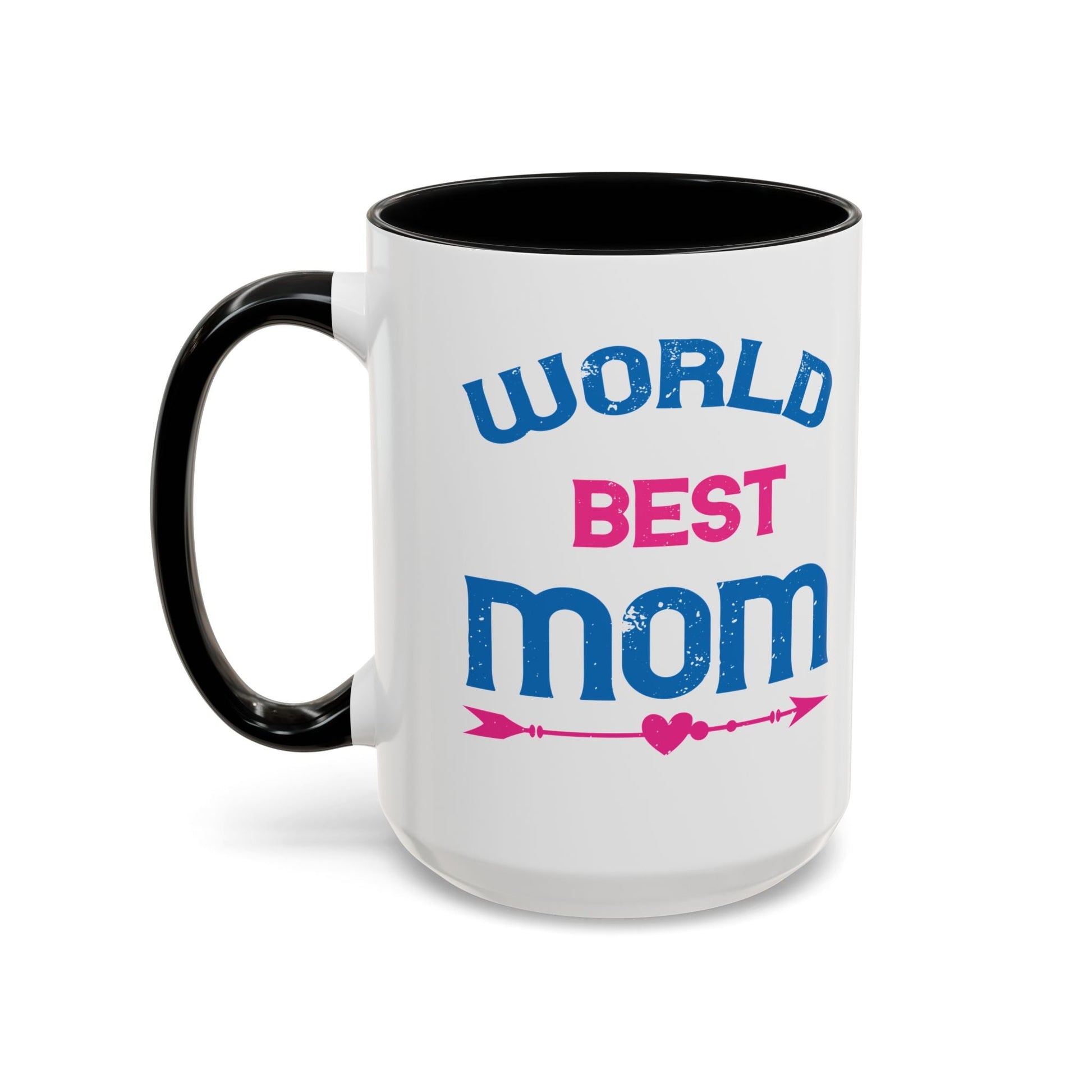 World's Best Mom Accent Coffee Mug - 11oz/15oz Ceramics Gift (Mother's Day, Birthday) - Peb Yuav Ua Tau Co.