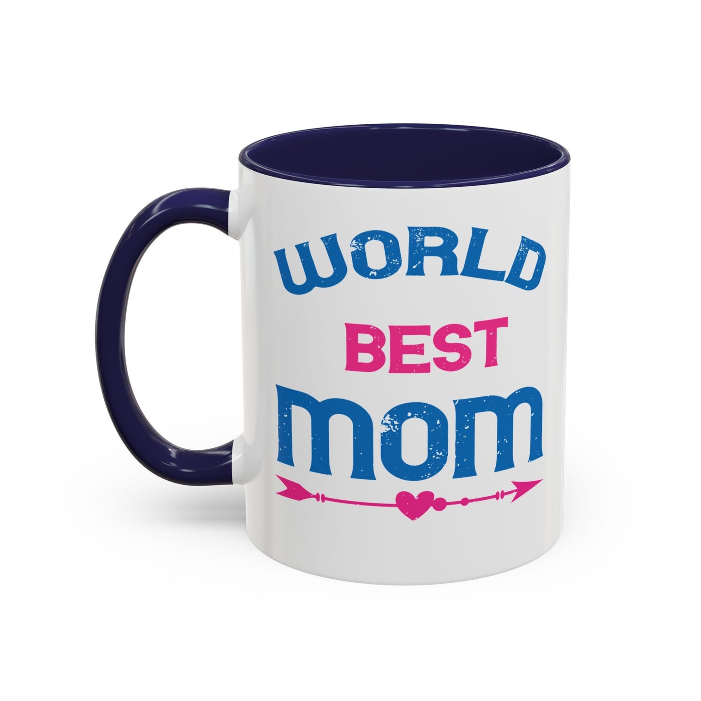 World's Best Mom Accent Coffee Mug - 11oz/15oz Ceramics Gift (Mother's Day, Birthday) - Peb Yuav Ua Tau Co.