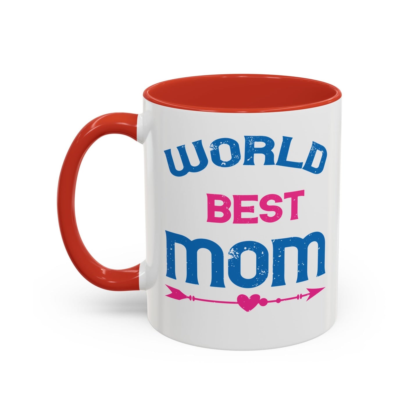 World's Best Mom Accent Coffee Mug - 11oz/15oz Ceramics Gift (Mother's Day, Birthday) - Peb Yuav Ua Tau Co.