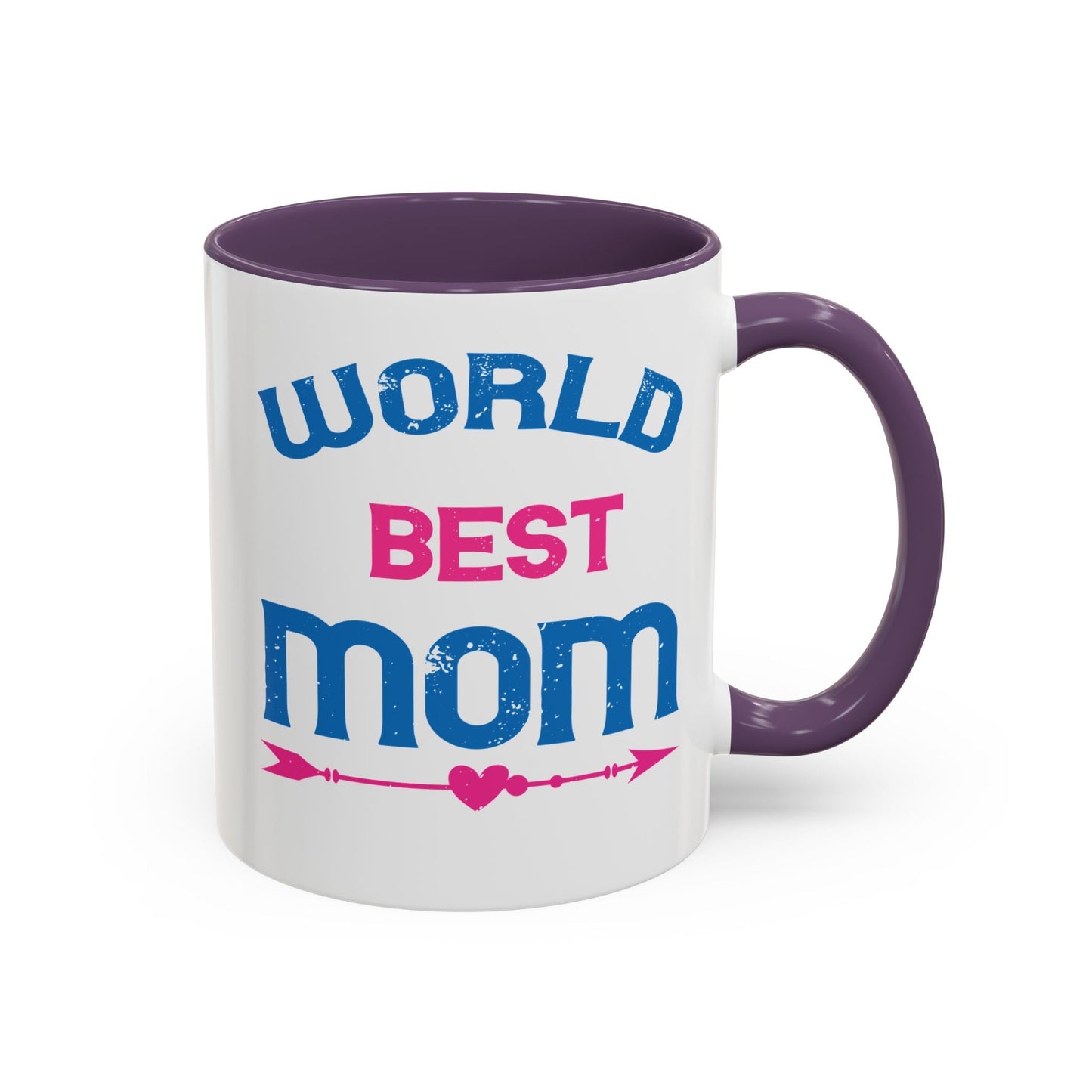 World's Best Mom Accent Coffee Mug - 11oz/15oz Ceramics Gift (Mother's Day, Birthday) - Peb Yuav Ua Tau Co.